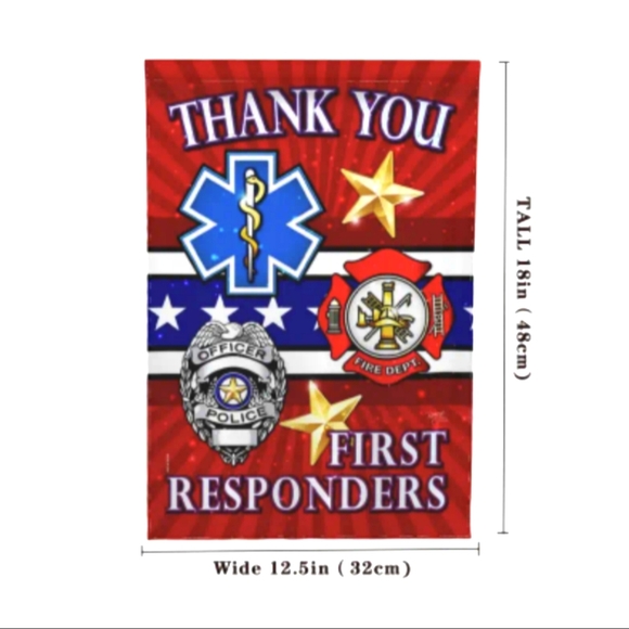 Garden Flag 12" X 18" Fade Resistance Printed Both Sides NWT RESCUE THANK YOU - Picture 2 of 5